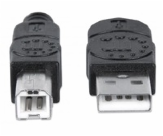 MANHATTAN Kabel USB 2.0 A-B propojovací 3m, černý