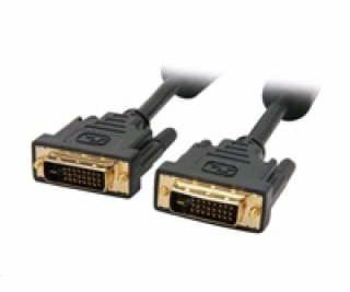 Kabel C-TECH DVI-DVI, M/M, 1,8m DVI-D, dual link, stíněný