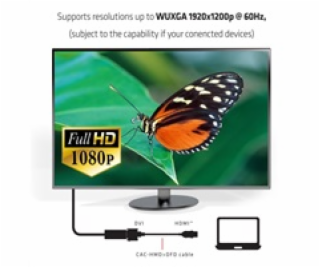 Club3D Adaptér pasivní HDMI na DVI-D Single Link (M/F), 22cm