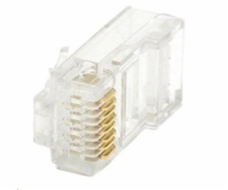 Konektor UTP RJ45 (8p8c), Cat6, 50µm, drát - 100 ks