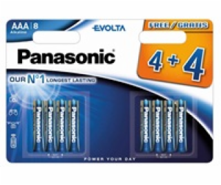 PANASONIC Alkalické baterie EVOLTA Platinum LR03EGE/8BW 4...