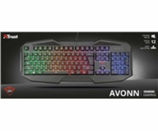 TRUST klávesnice GXT 830-RW Avonn Gaming Keyboard US