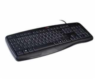 C-TECH Klávesnice KB-107 USB, ERGO,  černá, CZ/SK