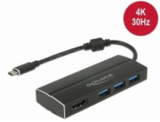 Adapter USB C 3.1 > 3x USB 3.0 A Hub + HDMI 4K