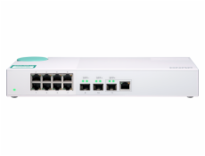 QNAP QSW-308-1C Eight 1GbE NBASE-T ports, Three 10GbE SFP+ with shared one 10GBASE-T ports  unmanage switch, 10GbE NBASE-T support