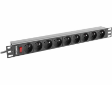 LANBERG POWER STRIP RACK 19  (1U  16A  9X 230V PL)