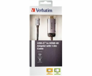 VERBATIM 49144 USB-C™ to HDMI 4K Adapter with 1.5m cable