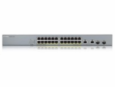 Zyxel GS1350-26HP 26 Port smart managed CCTV PoE switch, long range, 375W, 24x GbE, 2x combo RJ45/SFP