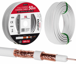 Cable coaxial Maclean MCTV-472 (100m ; white color)