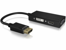 RaidSonic DisplayPort AV adaptér - HDMI - D-Sub (VGA) - DVI-I čierny (IB-AC1031)