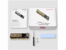 AXAGON PCEM2-1U, PCIe x16/x8/x4 - M.2 NVMe M-key slot adaptér, 1U