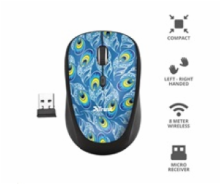 TRUST Myš Yvi Wireless Mouse - peacock