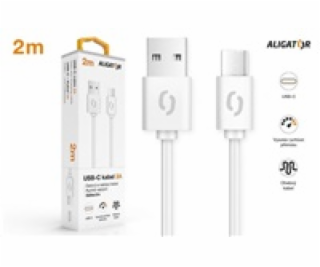 Aligator datový a nabíjecí kabel, konektor USB-C, 2A, 2m,...