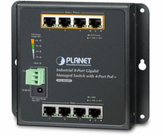 PLANET WGS-804HPT network switch Managed Gigabit Ethernet...