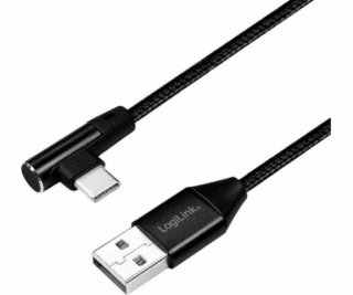 Kábel USB LogiLink USB-A - USB-C 0.3 m Czarny (CU0137)