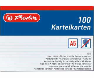 HERLITZ Papierové indexové kartičky A5 Herlitz 01150507