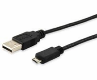 equip 128594 USB-A - microUSB USB kábel 1 m čierny 