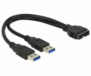  Delock kábel USB 3.0 Pin konektor samec > 2 x USB 3.0 Ty...