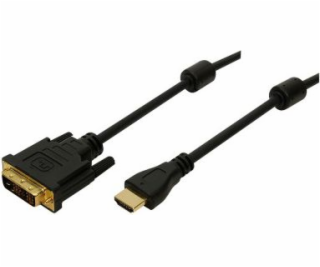 Kábel LogiLink HDMI - DVI-D 2m czarny (CH0004)