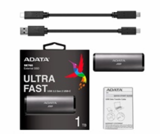 ADATA External SSD 512GB SE760 USB 3.2 Gen2 type C Titano...