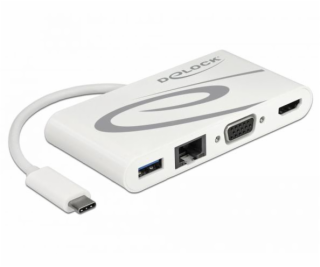 Dockingstation USB C 3.1 > HDMI 4K + VGA + LAN + USB, Ada...