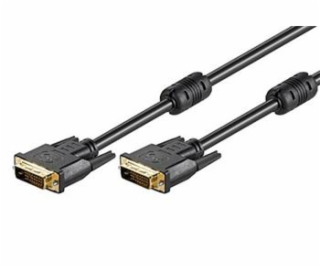 Kabel DVI-D(M) - DVI-D(M), dual link, s ferity, 10m, zlac...