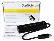 StarTech ST4300PBU3 4 Port USB 3.0 Hub - černá