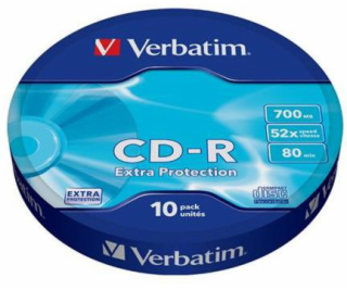 CD-R Verbatim DL 700MB (80min) 52x Extra protection 10-sp...