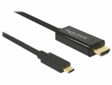 DeLOCK USB-C / HDMI Adapterkabel 85290 USB-C zu HDMI 4k 60Hz St./St. 1m černá