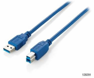 Kábel USB Equip USB-A - USB-B 3 m Niebieski (128293)