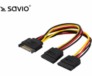 SAVIO AK-17 Kabel zasilający/ adapter SATA 15pin M - 2xSA...