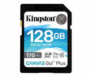 Kingston 128GB SecureDigital Canvas Go! Plus (SDXC) Card,...