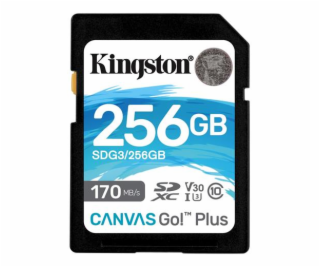 Kingston 256GB SecureDigital Canvas Go! Plus (SDXC) Card,...