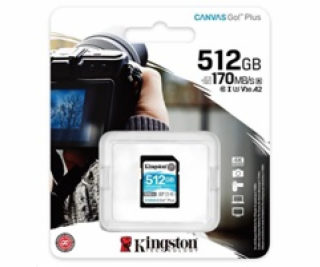 KINGSTON 512GB microSDXC Canvas Go! Plus 170R/100W U3 UHS...