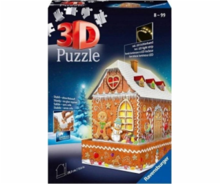 3D Puzzle Lebkuchenhaus bei Nacht