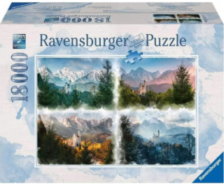 Puzzle Märchenschloss in 4 Jahreszeiten