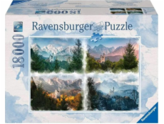 Puzzle Märchenschloss in 4 Jahreszeiten