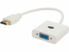 Savio CL-27B video cable adapter HDMI Type A (Standard) VGA (D-Sub) White