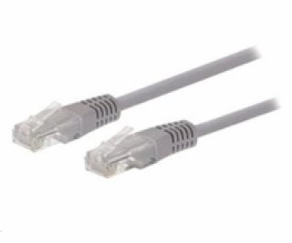 Kabel C-TECH patchcord Cat5e, UTP, šedý, 0,25m