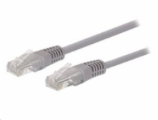 Kabel C-TECH patchcord Cat5e, UTP, šedý, 0,25m