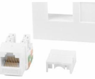 Lanberg Socket 45x45 RJ45 + KEYSTONE Kategória 6 UTP Whit...