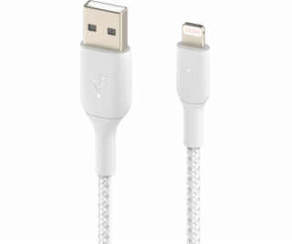 Belkin USB kábel Pletený USB kábel- Lightning 15cm biely-...