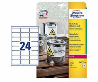 Avery L4773-20 self-adhesive label Rounded rectangle Perm...