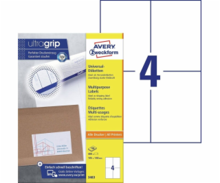 Avery 3483 self-adhesive label Rectangle Permanent White ...