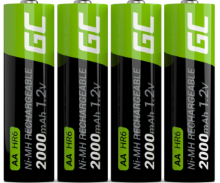 Green Cell dobíjací AA/R6 2000mAh 4ks.