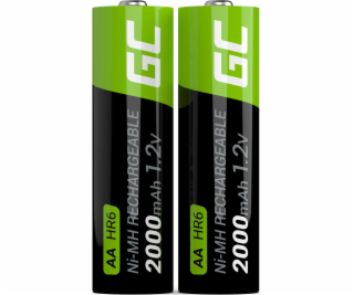 Green Cell dobíjací AA/R6 2000mAh 2ks.