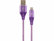 Cablexpert CC-USB2B-AMMBM-2M-PW USB cable USB 2.0 USB A Micro-USB B Purple  White