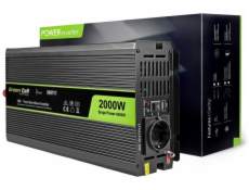 Auto menič Green Cell 12V až 230V, 2000W / 4000W Čistá sínusovka (INV11)