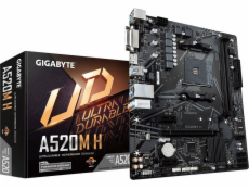 GIGABYTE MB Sc AM4 A520M H, AMD A520M, 2xDDR4, HDMI, DVI