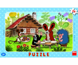 Puzzle 15 dielikov doskové Krtko na návšteve